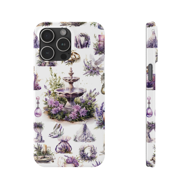 Slim Cute Phone Cases for Iphone | iPhone 15 Case | iPhone 15 Pro Max Case, Iphone 14, Iphone 14 Pro Max, Iphone 13, Lavender Wedding Theme - Studio40ParkLane