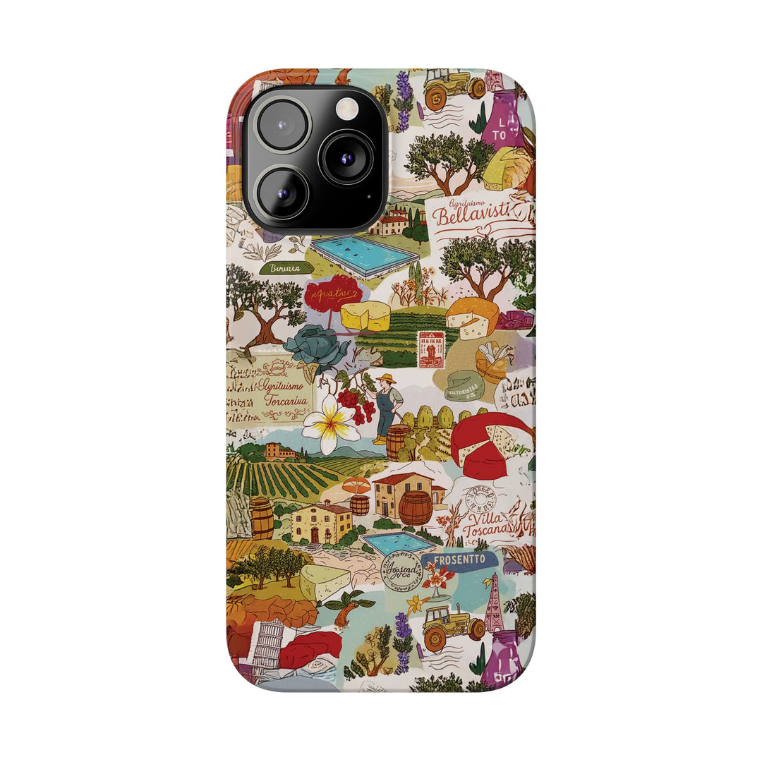 Slim Italy Tuscany Coquette Collage Cute Phone Case for Iphone 17 - | iPhone 16 Pro Max Case | iPhone 15 Case Iphone 14 13 12 11 10 9 8 7 - Studio40ParkLane