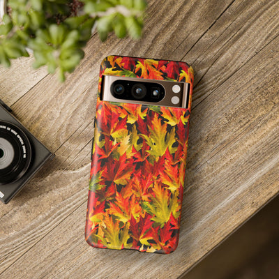 Fall Leaves Impact Resistant, Cute Phone Cases for Samsung S24, S23, S22, S21, IPhone 15 pro Iphone 14 pro Iphone 13 IPhone 12 Iphone 11