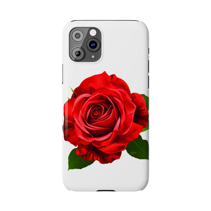 Slim Red Rose Flowers Gift for Her Cute Phone Cases for Iphone 16 Pro Max | iPhone 15 Case | iPhone 15 Pro Max Case, Iphone 14, Iphone 14 Pro Max, Iphone 13 12 11 8 7 - Studio40ParkLane