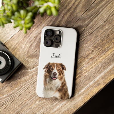 Custom Pet Phone Cases Dog Phone Cases Cat Phone Cases for Iphone 16, 15, 14, 13, 12, 11, 8, 7 Custom Name Personalized Phone Case