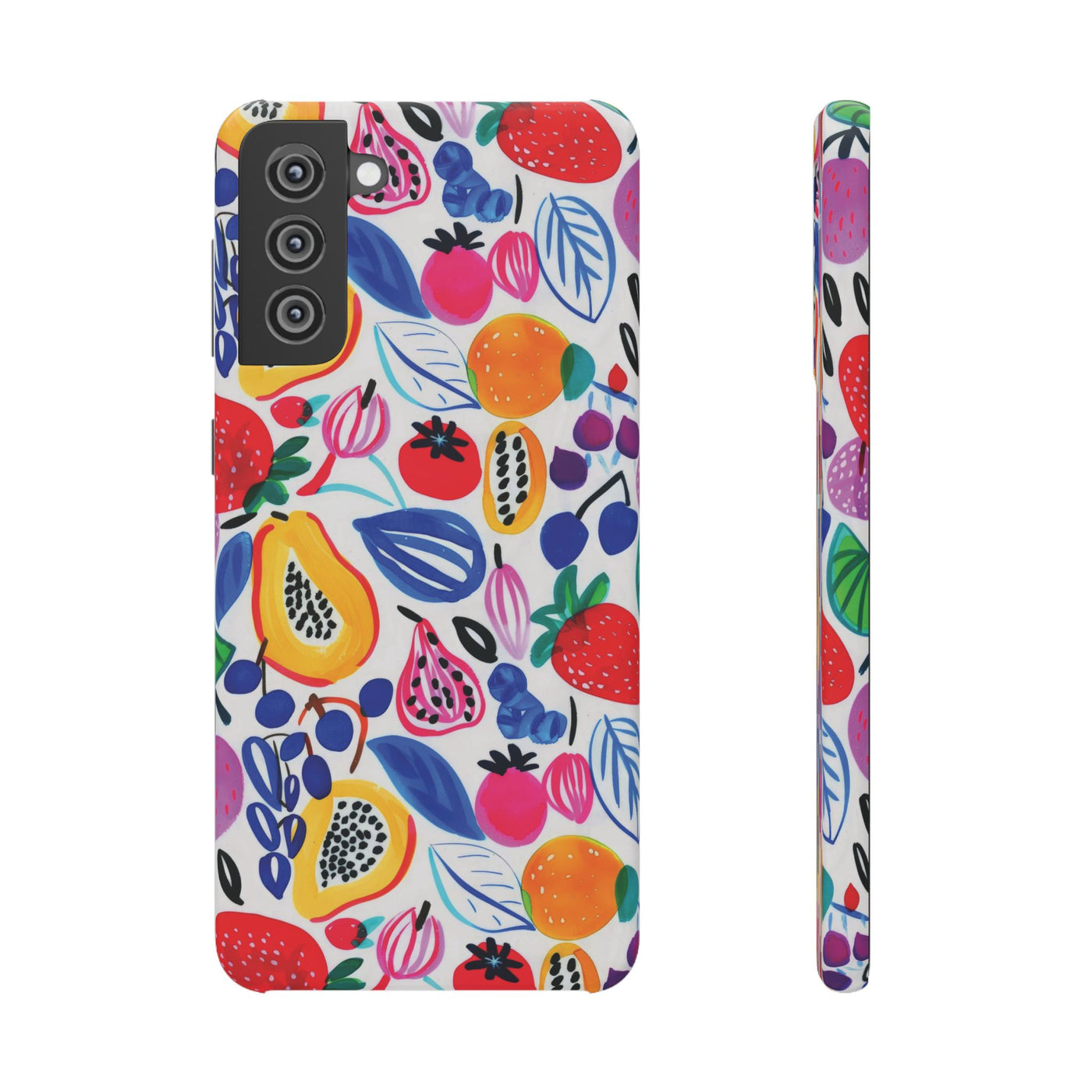 Snap Summer Fruit Gift for Her Cute Phone Cases for Samsung Galaxy S24, S23, S22, S21, S20, Plus, Ultra, Iphone 16, 15, 14, Pro and Max