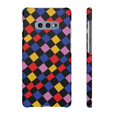 Colorful Checkerboard Cute Phone Case - Sleek Snap - for iPhone 16 15 14 13 12 11 Max Pro Plus Samsung Galaxy S24 S23 S22 S21 S20 Plus Ultra - Studio40ParkLane