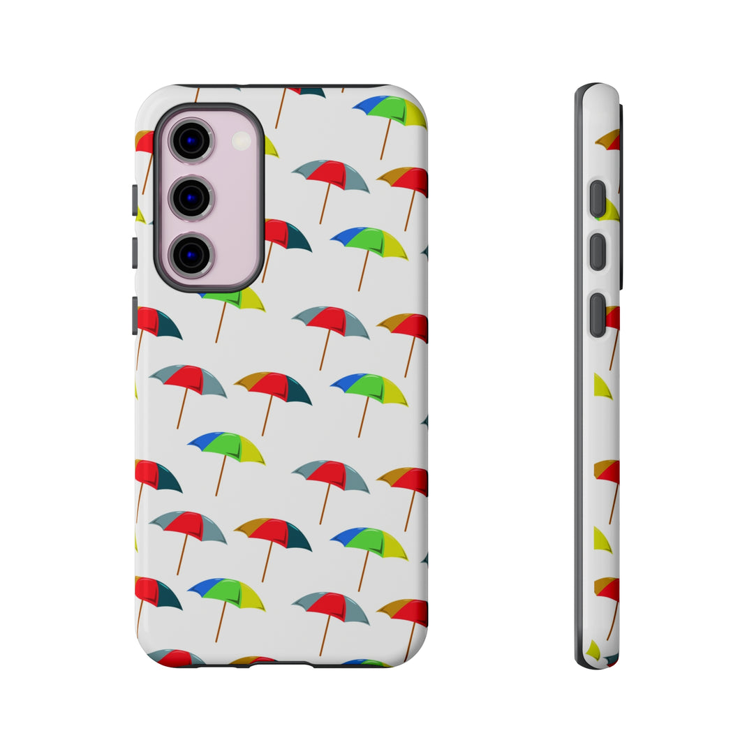 Cute Samsung Phone Case | Aesthetic Samsung Phone Case | Galaxy S23, S22, S21, S20 | Colorful Beach Parasols, Protective Phone Case - Studio40ParkLane