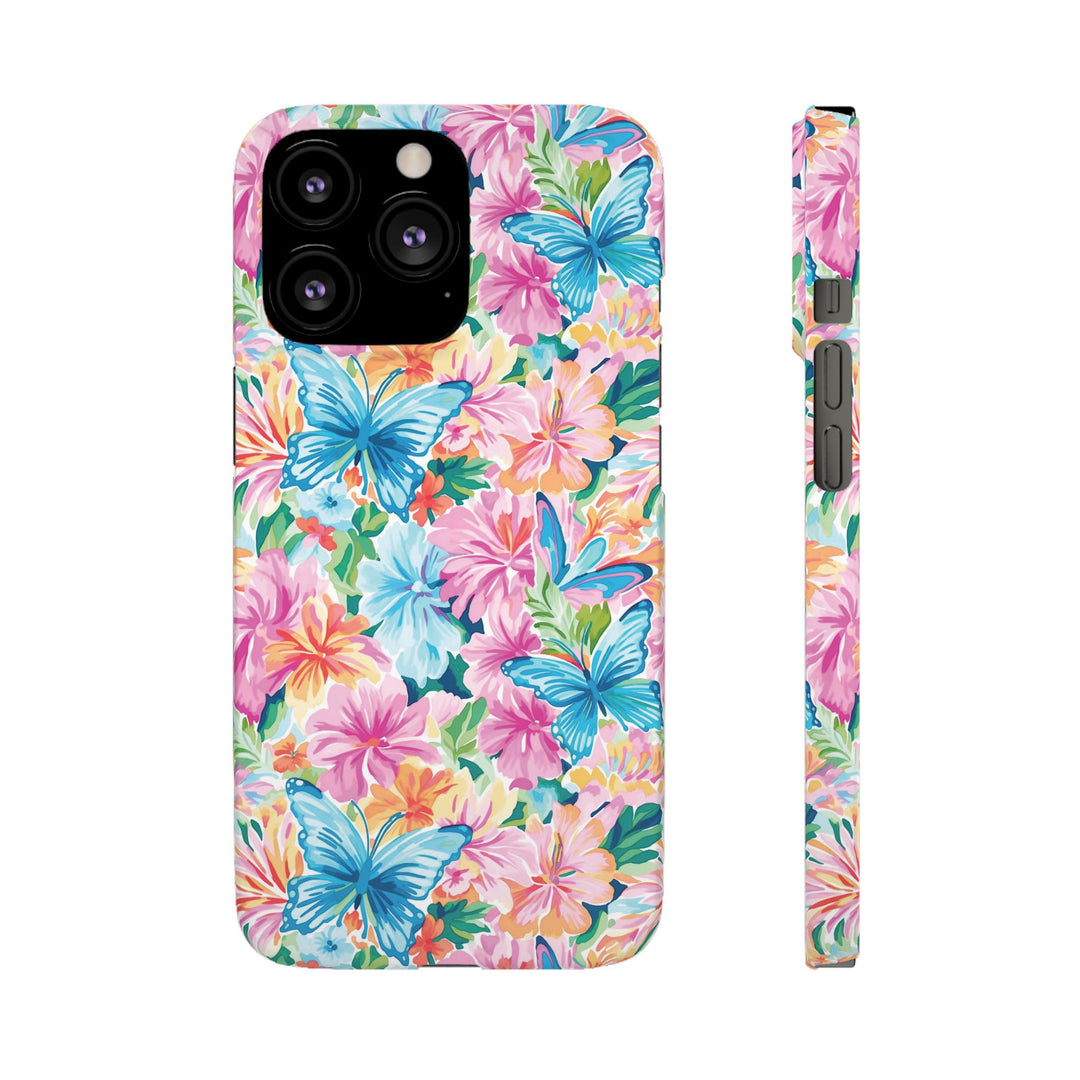 Sleek Snap Butterflies Flowers Cute Phone Case for iPhone 16 15 14 13 12 11 X Xs Max Xr Pro Plus Samsung Galaxy S24 S23 S22 S21 S20 Ultra