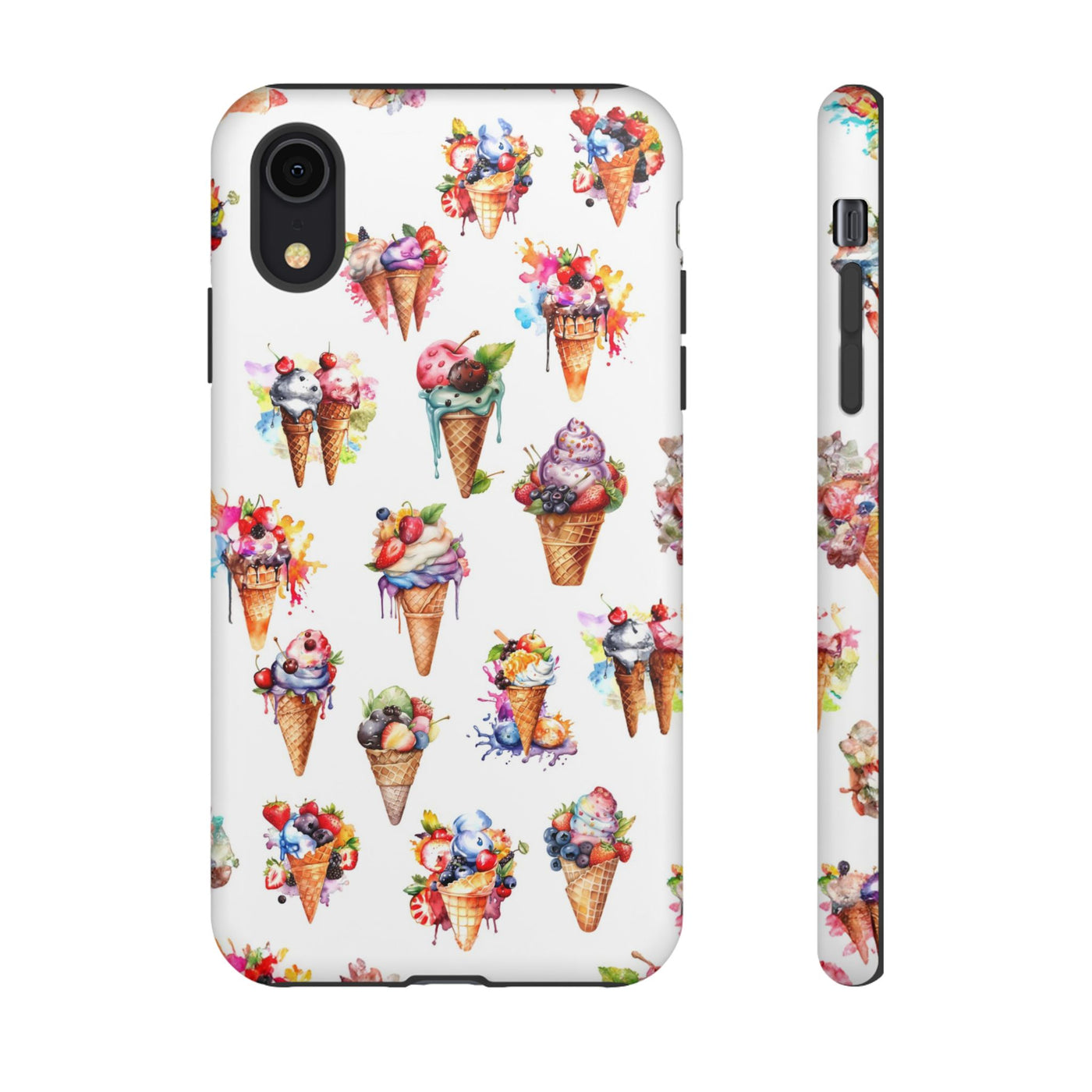 Impact Resistant, Summer Icecream, Cute Phone Cases for Samsung S24, S23, S22, S21, IPhone 15 pro, Iphone 14 pro, Iphone 13 IPhone 12, Iphone 11