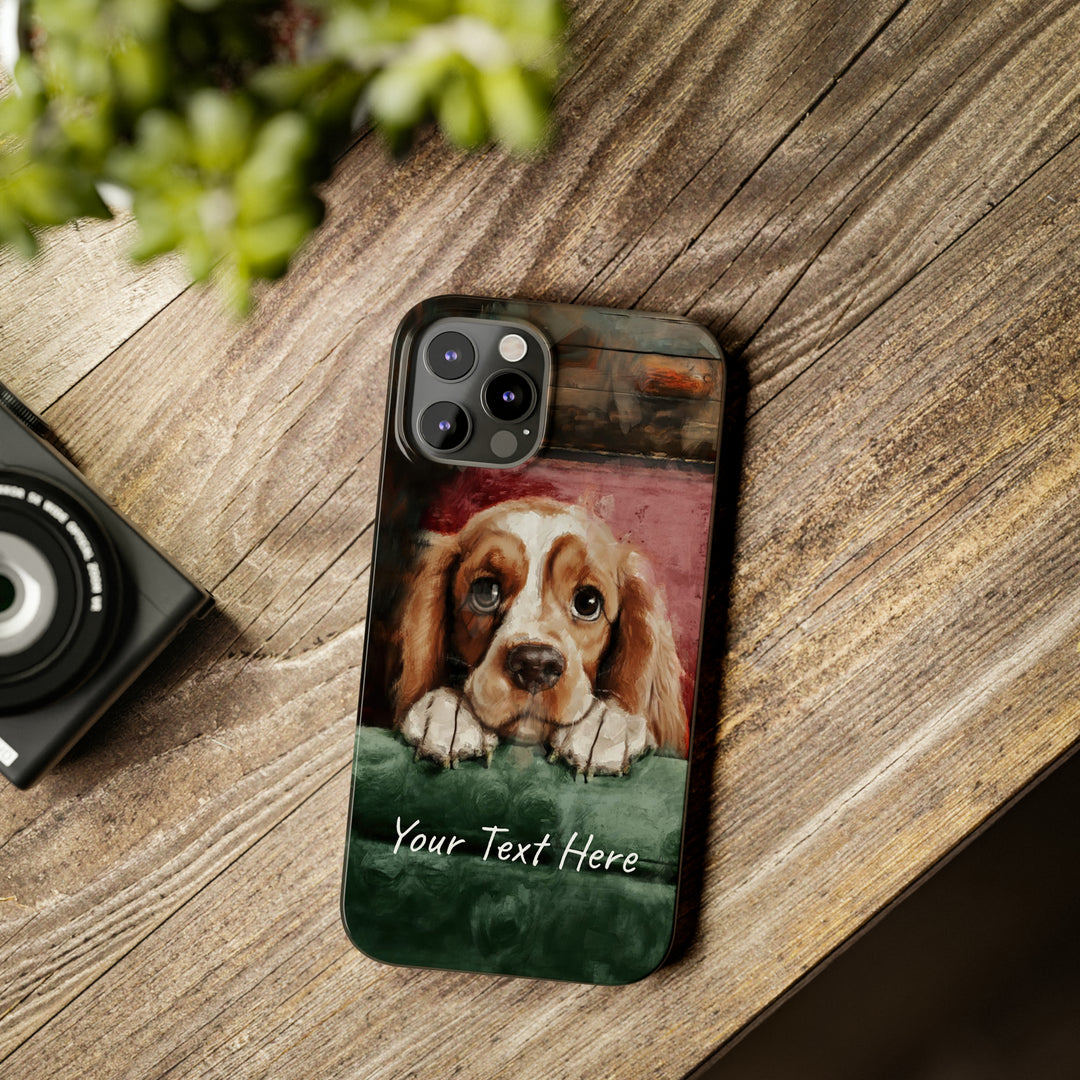Slim Personalized Cute iPhone Cases - | iPhone 15 Case | iPhone 15 Pro Max Case, Iphone 14 Case, Iphone 14 Pro Max, Iphone 13, Cocker Spaniel Dog - Studio40ParkLane
