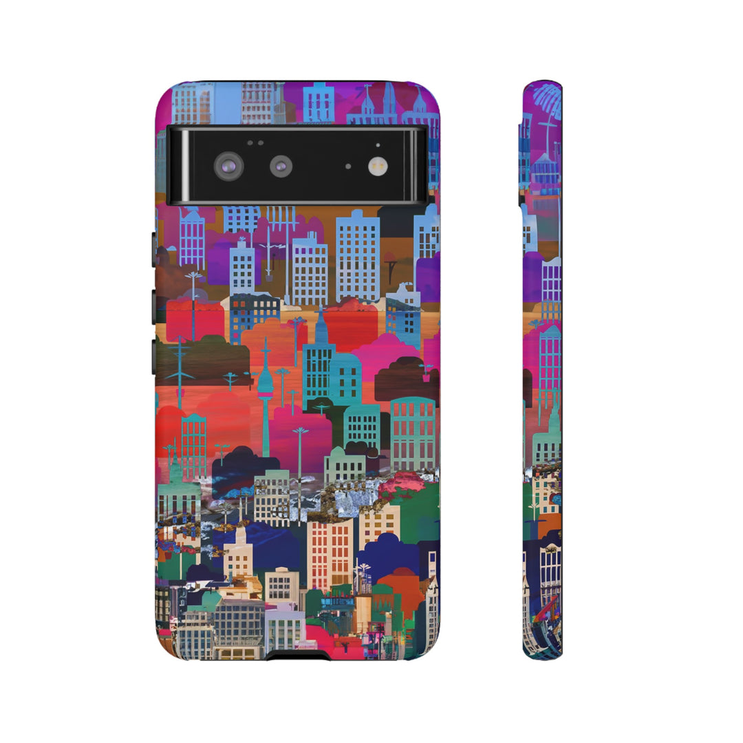 Cute Samsung Case | Cool Iphone Case | Summer City Skyline, Samsung S24, S23, S22, S21, IPhone 15 Case | Iphone 14 Case, Iphone 13 Case - Studio40ParkLane