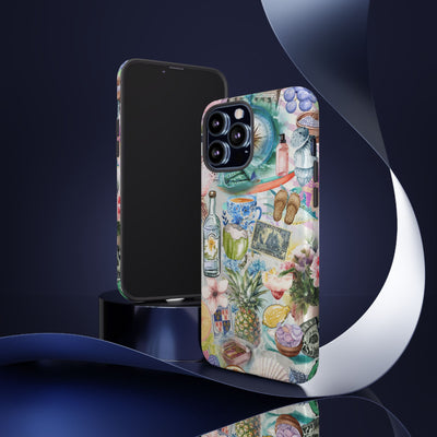 Impact Resistant, Travel Coquette Collage, Cute Phone Cases for Samsung S24, S23, S22, S21, IPhone 15 pro Iphone 14 pro Iphone 13 IPhone 12 Iphone 11