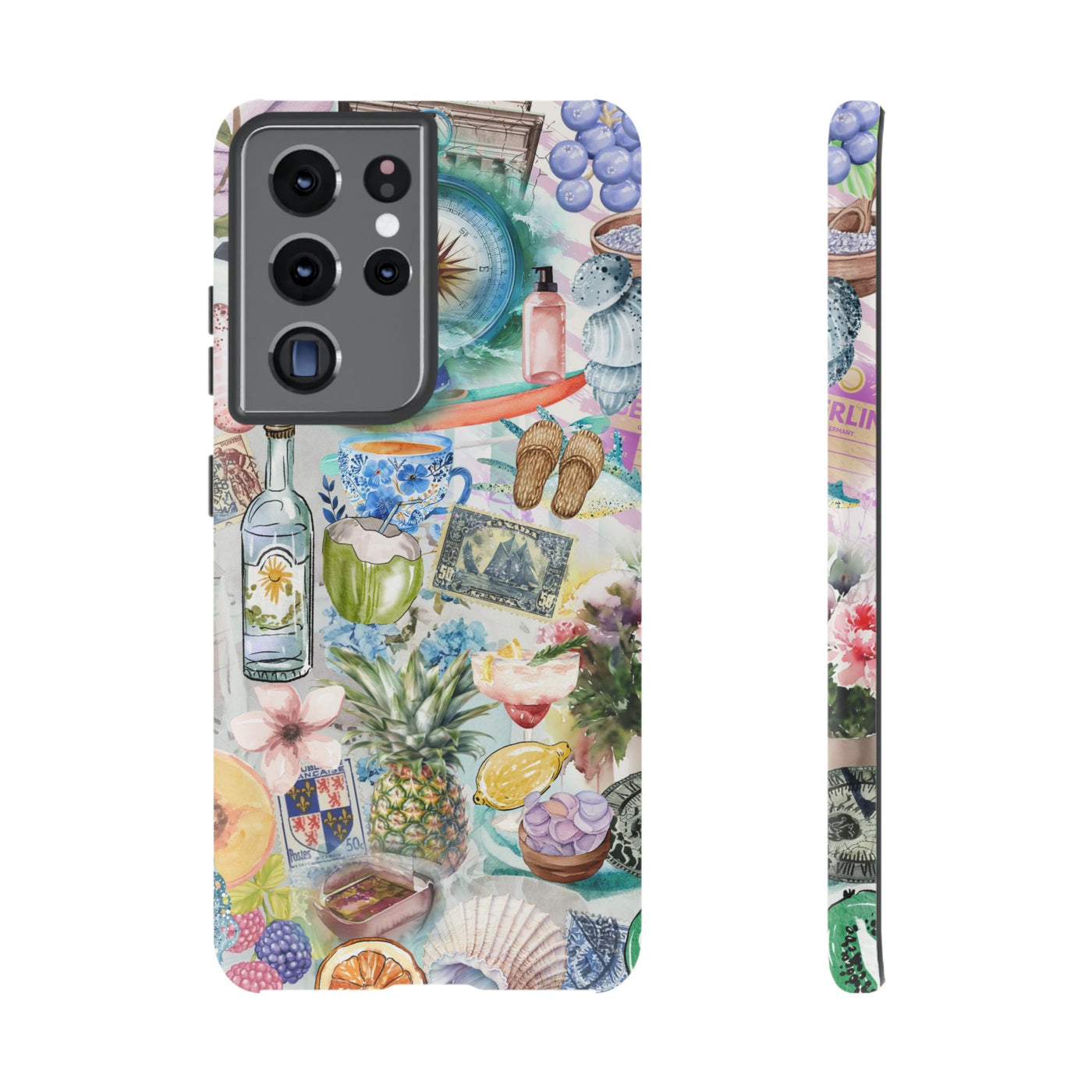 Impact Resistant, Travel Coquette Collage, Cute Phone Cases for Samsung S24, S23, S22, S21, IPhone 15 pro Iphone 14 pro Iphone 13 IPhone 12 Iphone 11