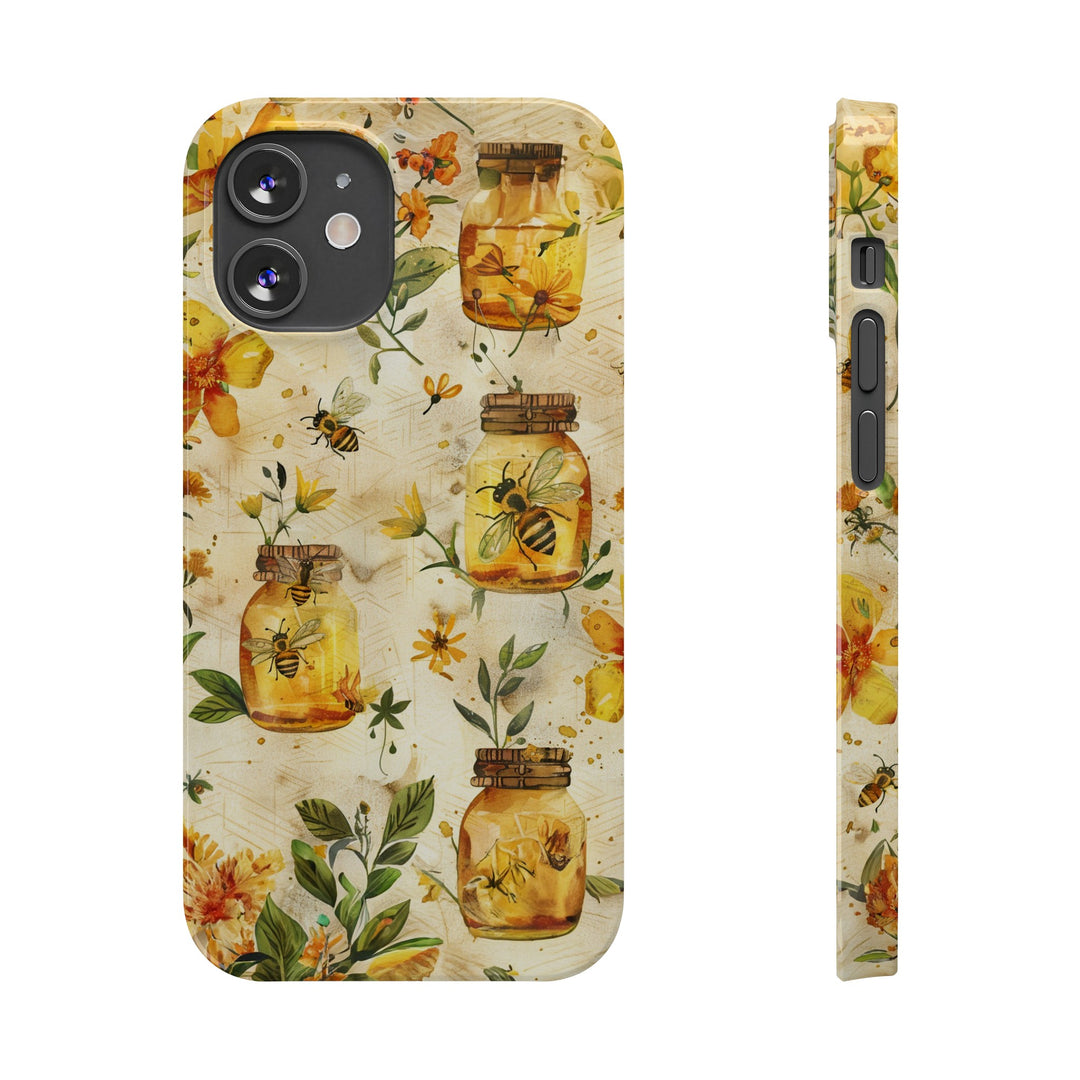 Slim Cute Phone Cases for Iphone | iPhone 15 Case | iPhone 15 Pro Max Case, Iphone 14, Iphone 14 Pro Max, Iphone 13, Honey Bees Yellow - Studio40ParkLane