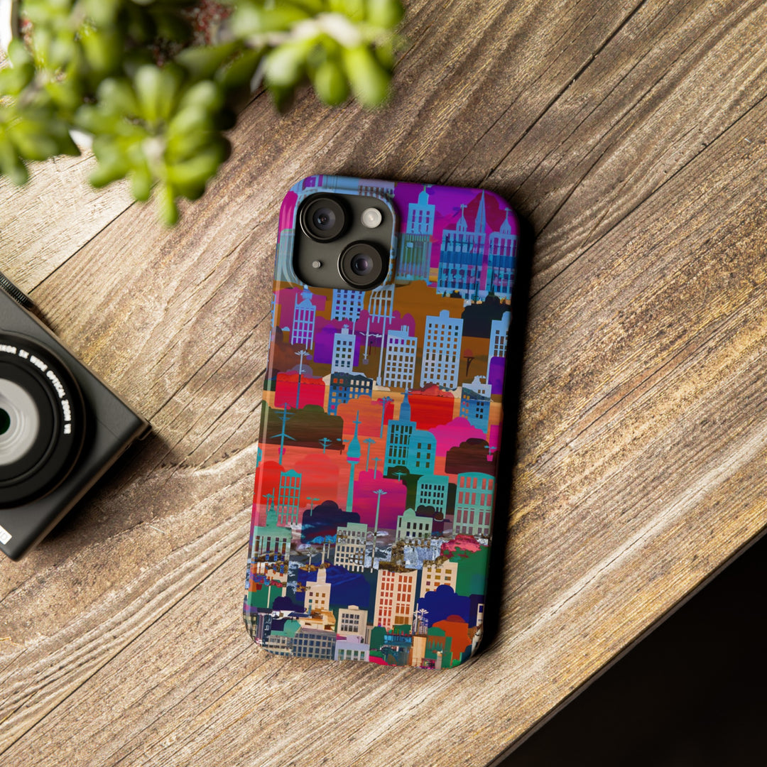 Slim Cute Phone Cases for Iphone - | iPhone 15 Case | iPhone 15 Pro Max Case, Iphone 14 Case, Iphone 14 Pro Max, Iphone 13, Summer Big City - Studio40ParkLane
