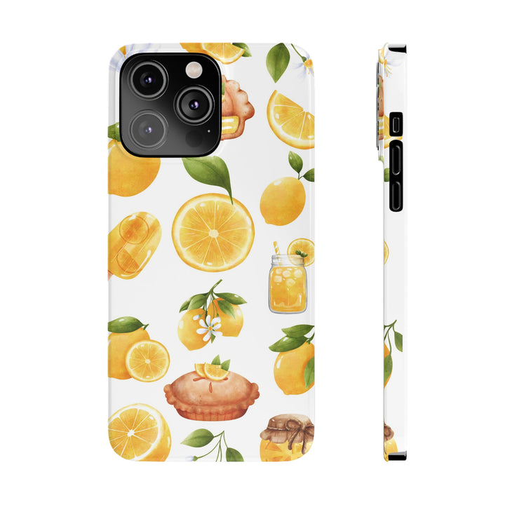 Slim Cute Phone Cases for Iphone - | iPhone 15 Case | iPhone 15 Pro Max Case, Iphone 14 Case, Iphone 14 Pro Max, Iphone 13, Summer Fruit Lemon - Studio40ParkLane