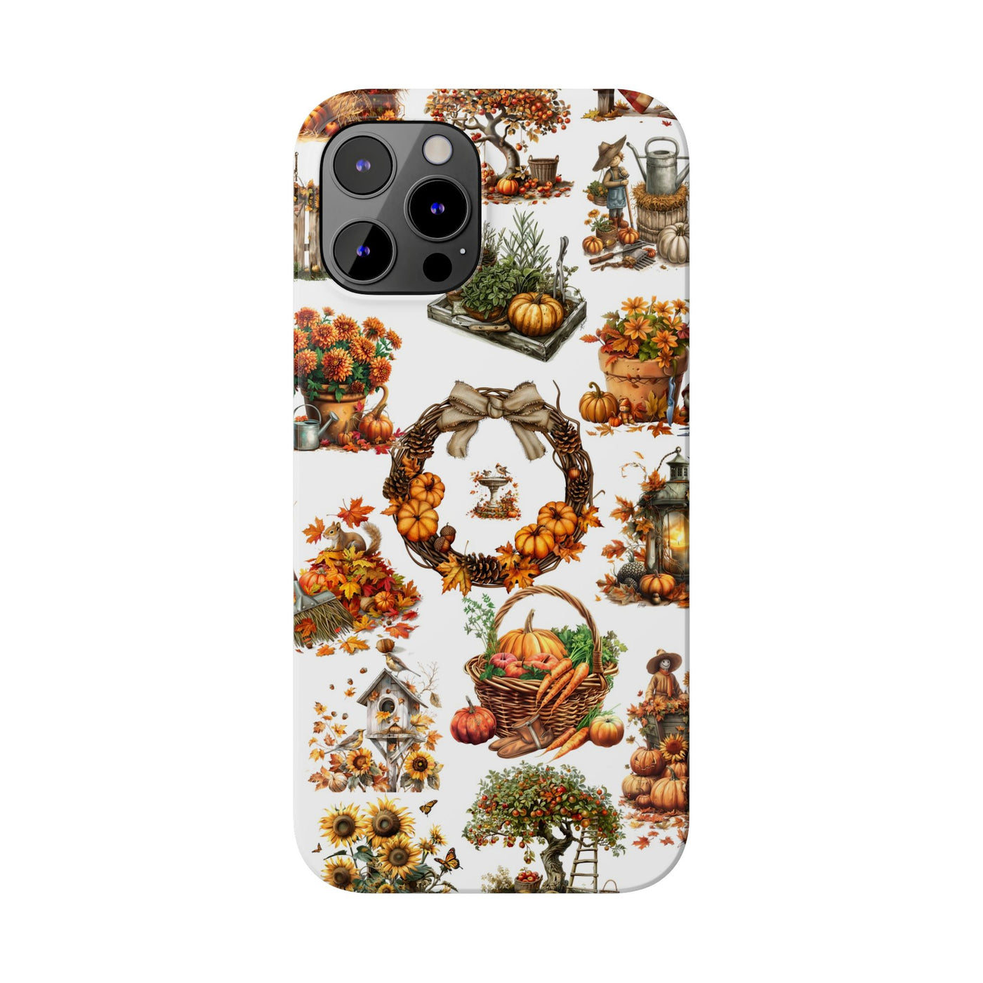 Slim Fall Leaves Collage Cute Phone Cases for Iphone | iPhone 15 Case | iPhone 15 Pro Max Case, Iphone 14, Iphone 14 Pro Max, Iphone 13, 12