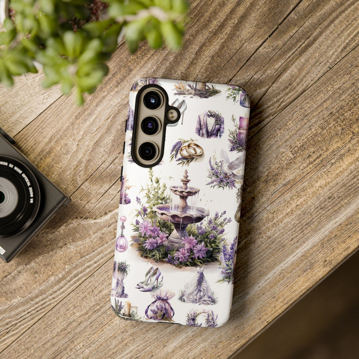 Impact Resistant, Lavender Wedding, Cute Phone Cases for Samsung S24, S23, S22, S21, IPhone 15 pro Iphone 14 pro Iphone 13 IPhone 12 Iphone 11 - Studio40ParkLane