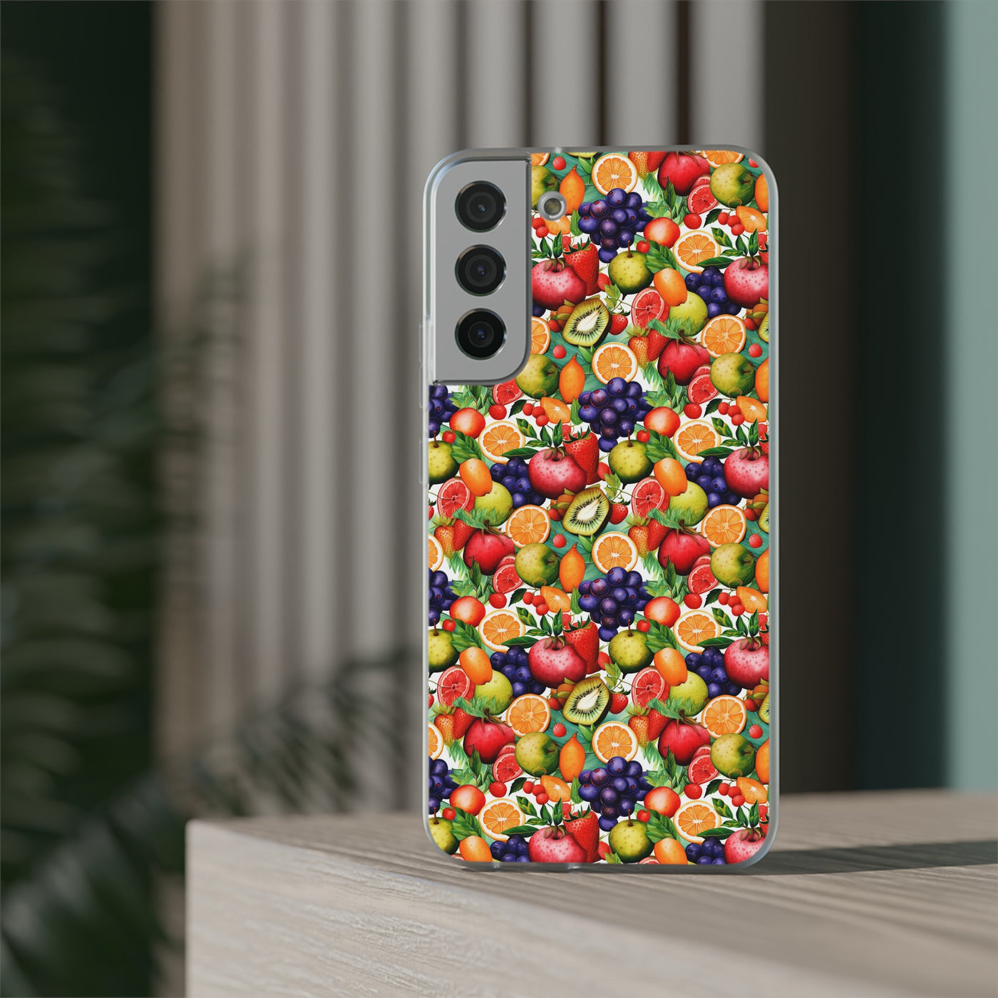 Cute Flexi Phone Cases, Summer Fruit Mix, Compatible with Samsung Galaxy S23, Samsung S22, Samsung S21, Samsung S20, Galaxy S20 Ultra