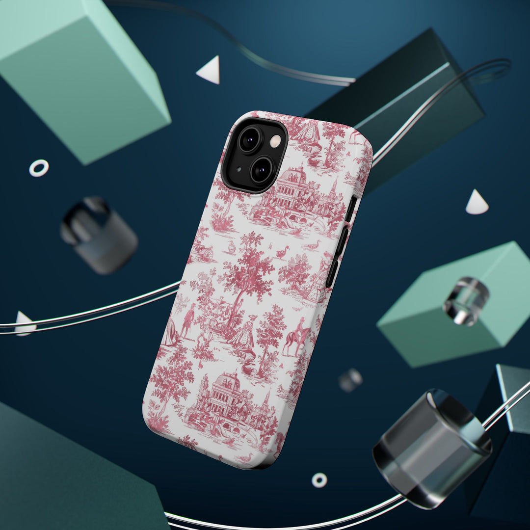 French Pink Toile Magsafe Cute Phone Case for Iphone Gift for Her, iPhone 16 Case | iPhone 15 Pro Max Case, Iphone 14, Iphone 14 Pro Max, Iphone 13, Iphone 12 - Studio40ParkLane