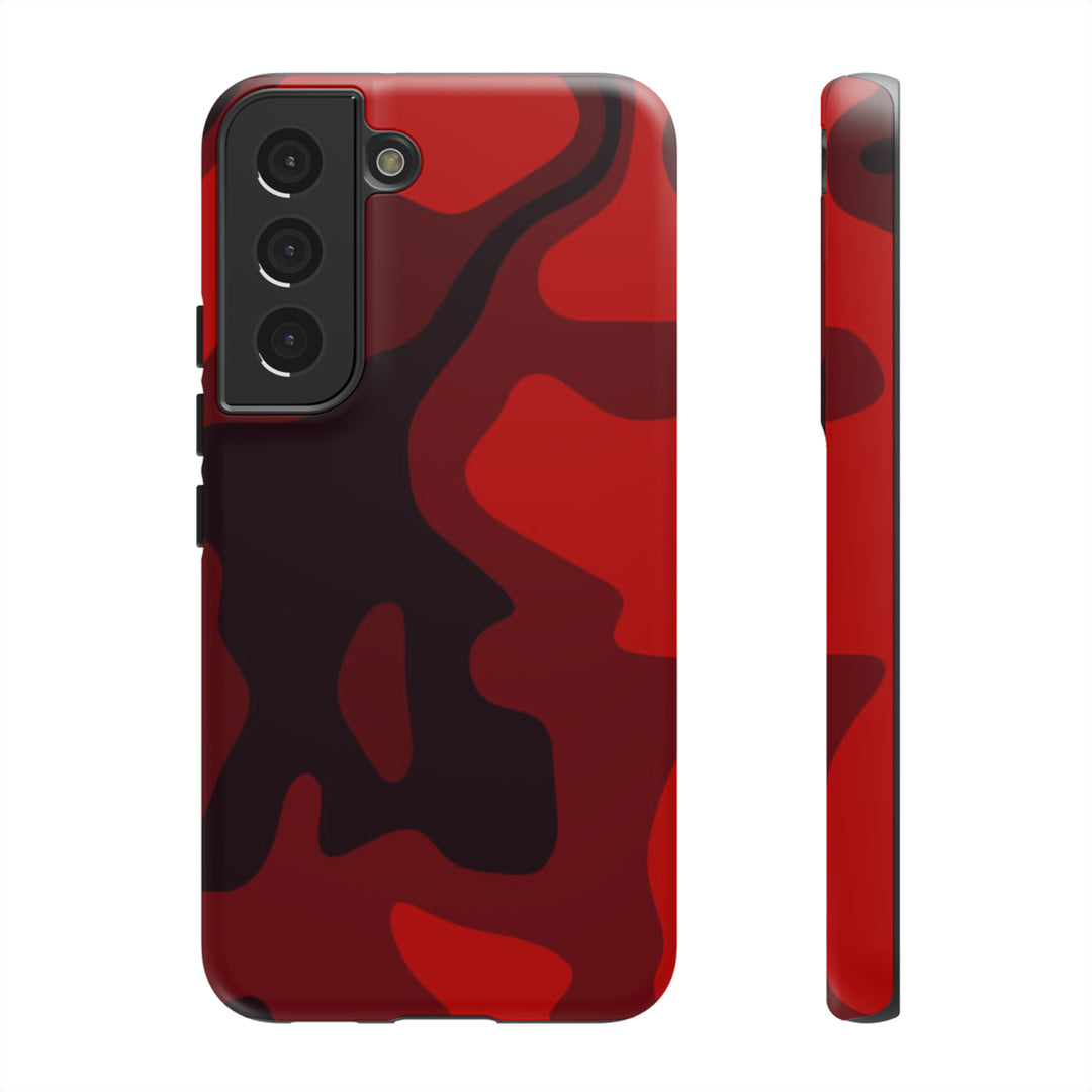 Cute Phone Case | Cool Camouflage Red Black Samsung Phone Case | Galaxy S23 Case, S22 Case, S21, S20 | 2 Layered Case - Studio40ParkLane