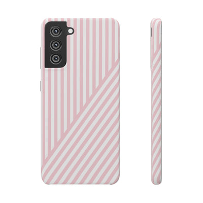 Aesthetic Sweet Pink Stripes Cute Phone Case Sleek Snap - For iPhone 17 Pro Max iPhone 16 Pro iPhone 15 Iphone 14 Plus 13 Pro 12 11 10 Gift