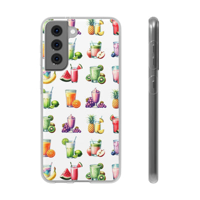 Cute Flexi Phone Cases, For Iphones and Samsung Galaxy Phones, Tropical Summer Fruit Cocktails, Galaxy S23 Phone Case, Samsung S22 Case, Samsung S21, Iphone 15, Iphone 14, Iphone 13