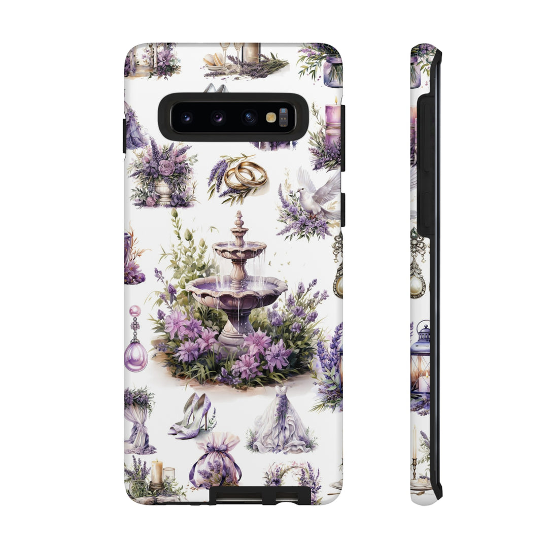 Impact Resistant, Lavender Wedding, Cute Phone Cases for Samsung S24, S23, S22, S21, IPhone 15 pro Iphone 14 pro Iphone 13 IPhone 12 Iphone 11 - Studio40ParkLane