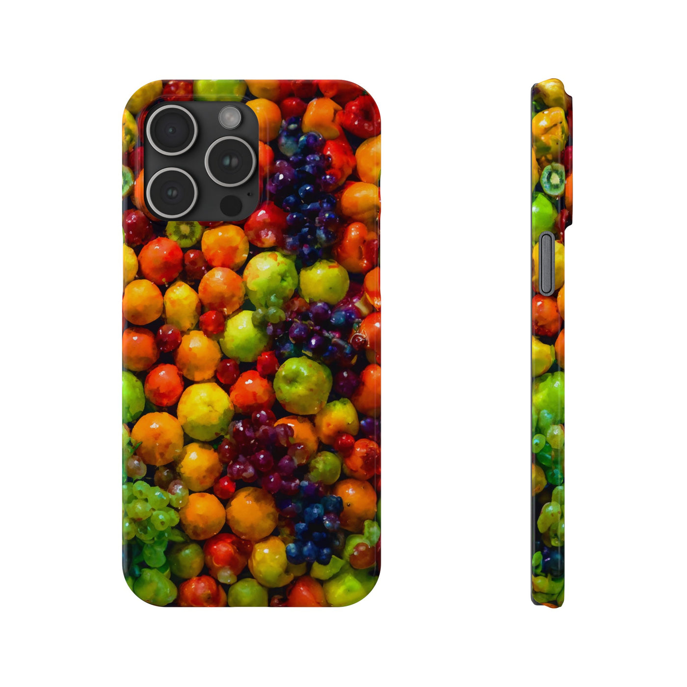 Slim Cute Phone Cases for Iphone  | iPhone 15 Case | iPhone 15 Pro Max Case, Iphone 14, Iphone 14 Pro Max, Iphone 13, Summer Assorted Fruits