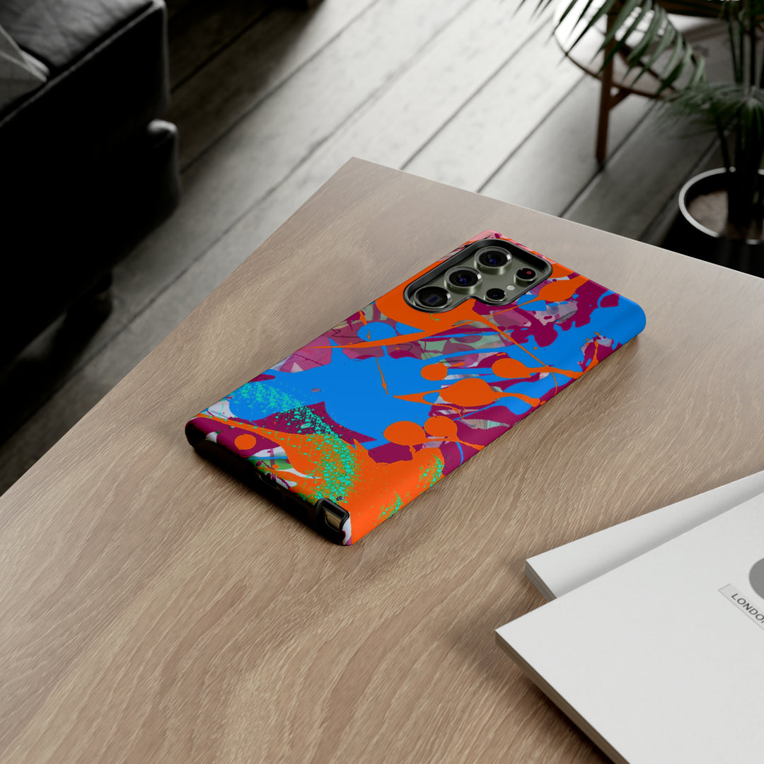 Samsung Galaxy Phone Case | Galaxy S23, S22, S21, S20 | Luxury Case Double Layered | Impact Resistant | Fashionable - Paint Spill 1 - Studio40ParkLane