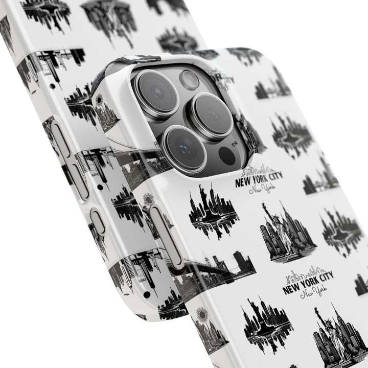 Slim New York Skyline Collage Coquette Gift for Her Cute Phone Cases for Iphone 16 Pro Max | iPhone 15 Case | iPhone 15 Pro Max Case, Iphone 14, Iphone 14 Pro Max, Iphone 13 12 11 8 7 - Studio40ParkLane