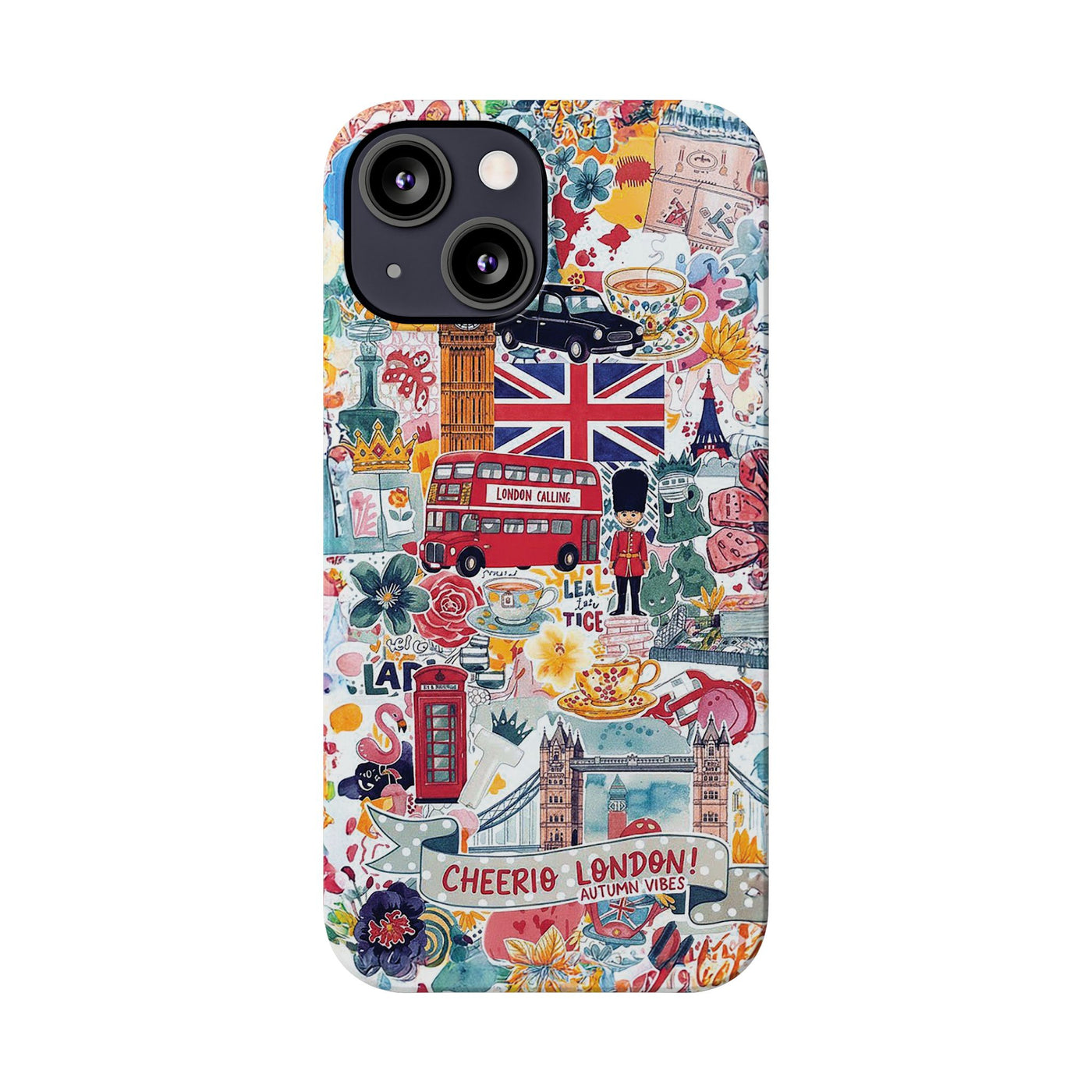 Slim London England Coquette Collage Cute Phone Case for Iphone 17 - | iPhone 16 Pro Max Case | iPhone 15 Case Iphone 14 13 12 11 10 9 8 7 - Studio40ParkLane