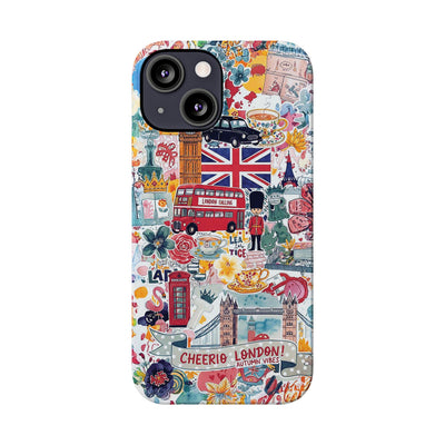Slim London England Coquette Collage Cute Phone Case for Iphone 17 - | iPhone 16 Pro Max Case | iPhone 15 Case Iphone 14 13 12 11 10 9 8 7 - Studio40ParkLane