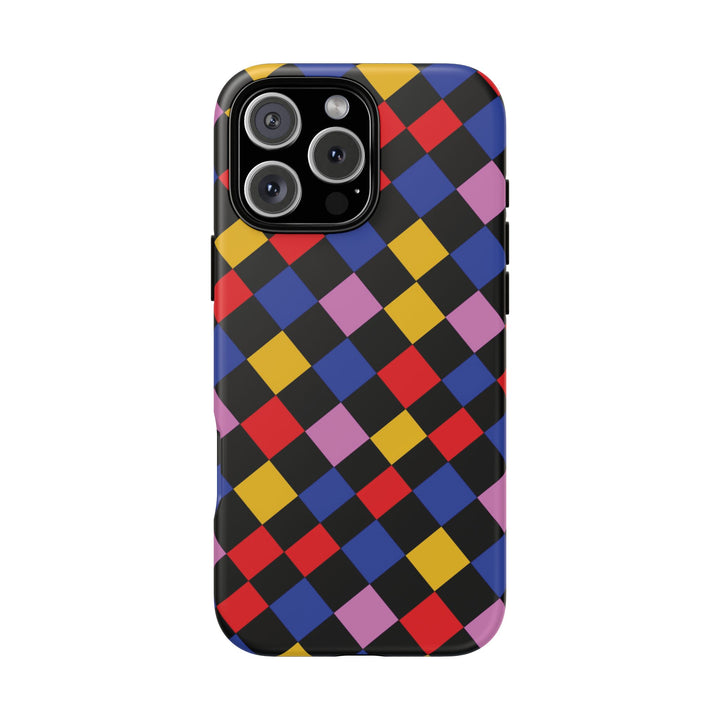 Aesthetic Tough Colorful Checkerboard Phone Case Premium - For iPhone 17 Pro Max iPhone 16 Pro iPhone 15 Iphone 14 Plus 13 Pro 12 11 10 XR - Studio40ParkLane