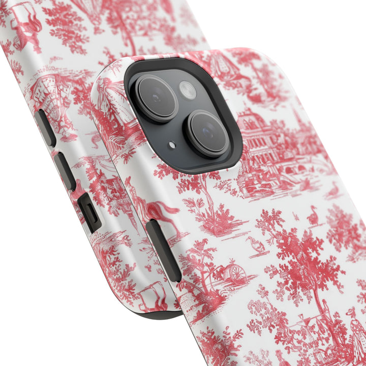 Magsafe French Toile Personalized Initial Custom Gift for Her Cute Phone Cases for Iphone 16 Pro Max | iPhone 15 Case | iPhone 15 Pro Max Case, Iphone 14, 13, 12, 11, 10, 8, 7 - Studio40ParkLane