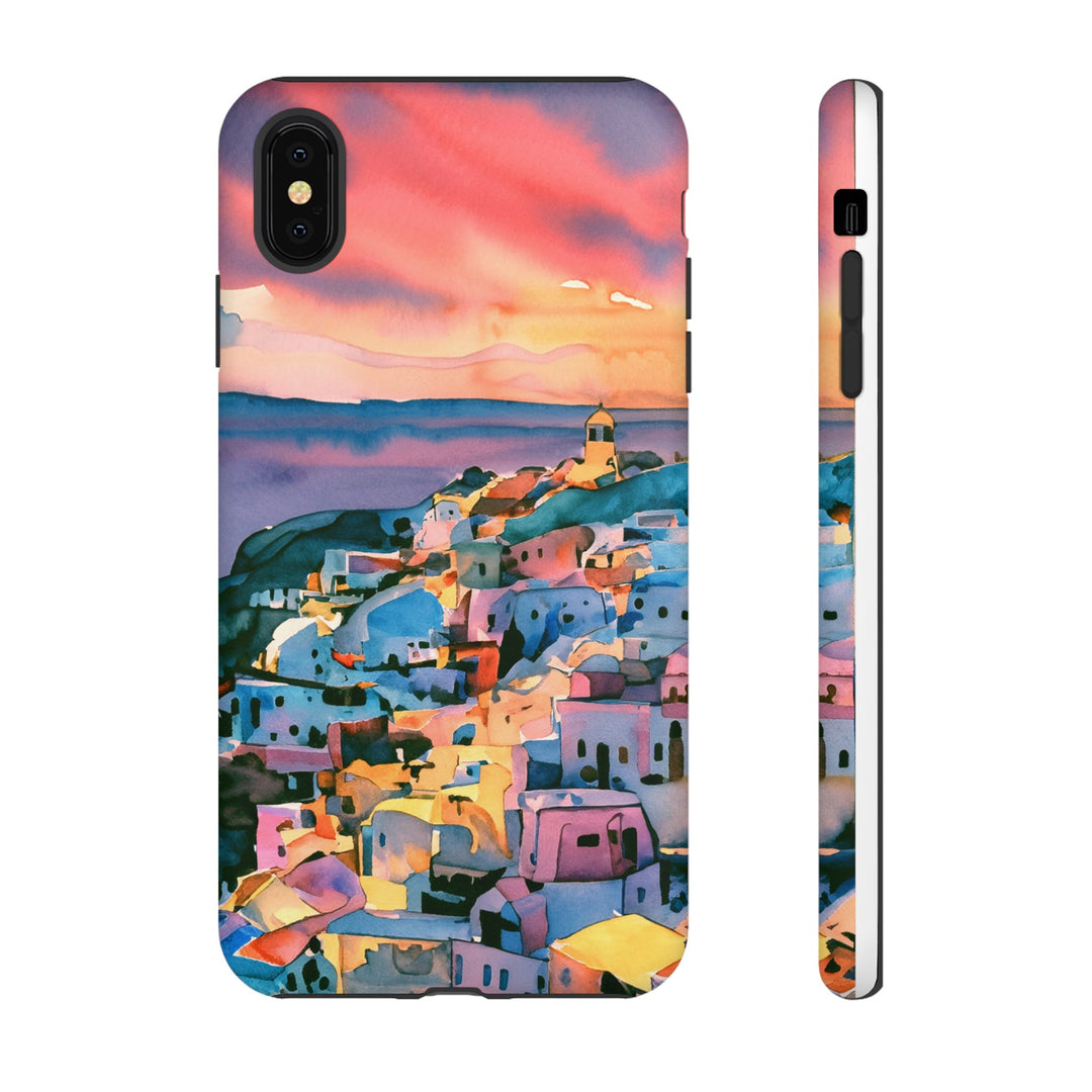 Impact Resistant, Greek Sunset, Cute Phone Cases for Samsung S24, S23, S22, S21, IPhone 15 pro Iphone 14 pro Iphone 13 IPhone 12 Iphone 11 - Studio40ParkLane