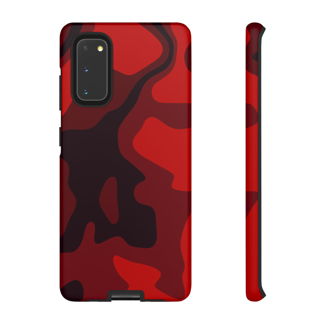 Cute Phone Case | Cool Camouflage Red Black Samsung Phone Case | Galaxy S23 Case, S22 Case, S21, S20 | 2 Layered Case - Studio40ParkLane