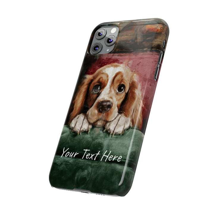 Slim Personalized Cute iPhone Cases - | iPhone 15 Case | iPhone 15 Pro Max Case, Iphone 14 Case, Iphone 14 Pro Max, Iphone 13, Cocker Spaniel Dog - Studio40ParkLane