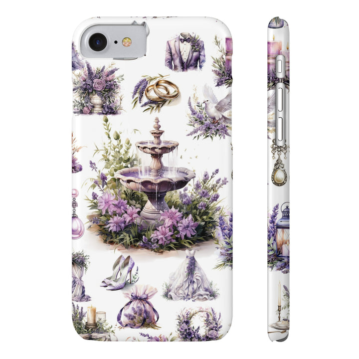 Slim Cute Phone Cases for Iphone | iPhone 15 Case | iPhone 15 Pro Max Case, Iphone 14, Iphone 14 Pro Max, Iphone 13, Lavender Wedding Theme - Studio40ParkLane