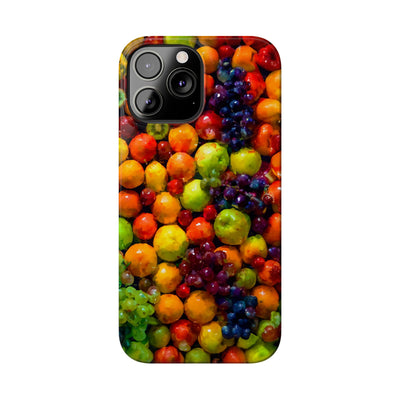 Slim Cute Phone Cases for Iphone  | iPhone 15 Case | iPhone 15 Pro Max Case, Iphone 14, Iphone 14 Pro Max, Iphone 13, Summer Assorted Fruits