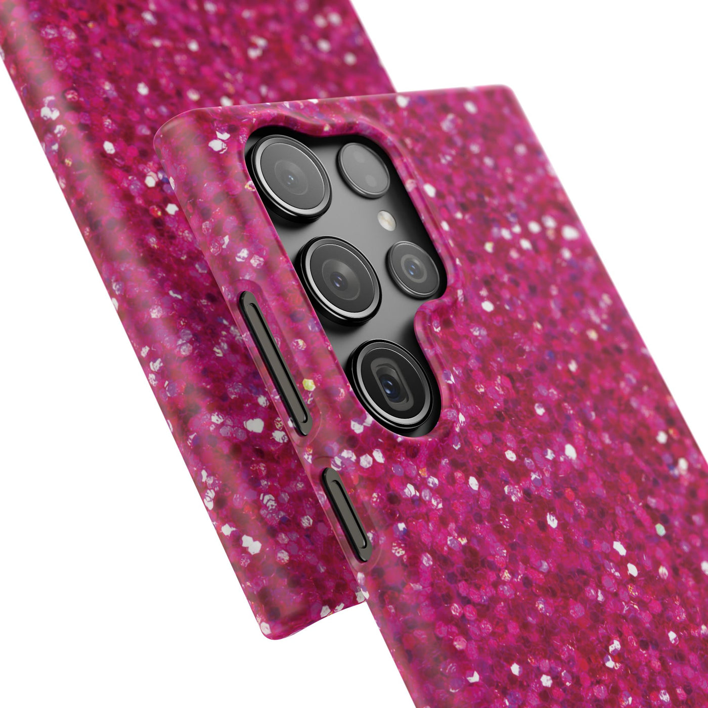 Snap Non-Glitter Muted Pink Play on "Faux" Glitter Effect Cute Phone Cases for Samsung and Iphone, 16, 15, 14, S24, S23, S22, S21, S20, Plus and Ultra