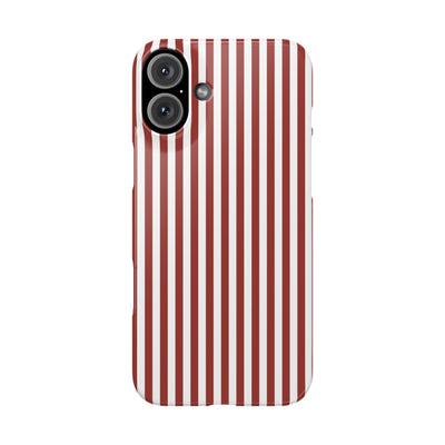 Slim Farmhouse Red Striped Cute Phone Case for Iphone 16 - | iPhone 15 Pro Max Case | iPhone 14 Case Iphone 13 12 11 10 9 8 7 Gift for Her - Studio40ParkLane