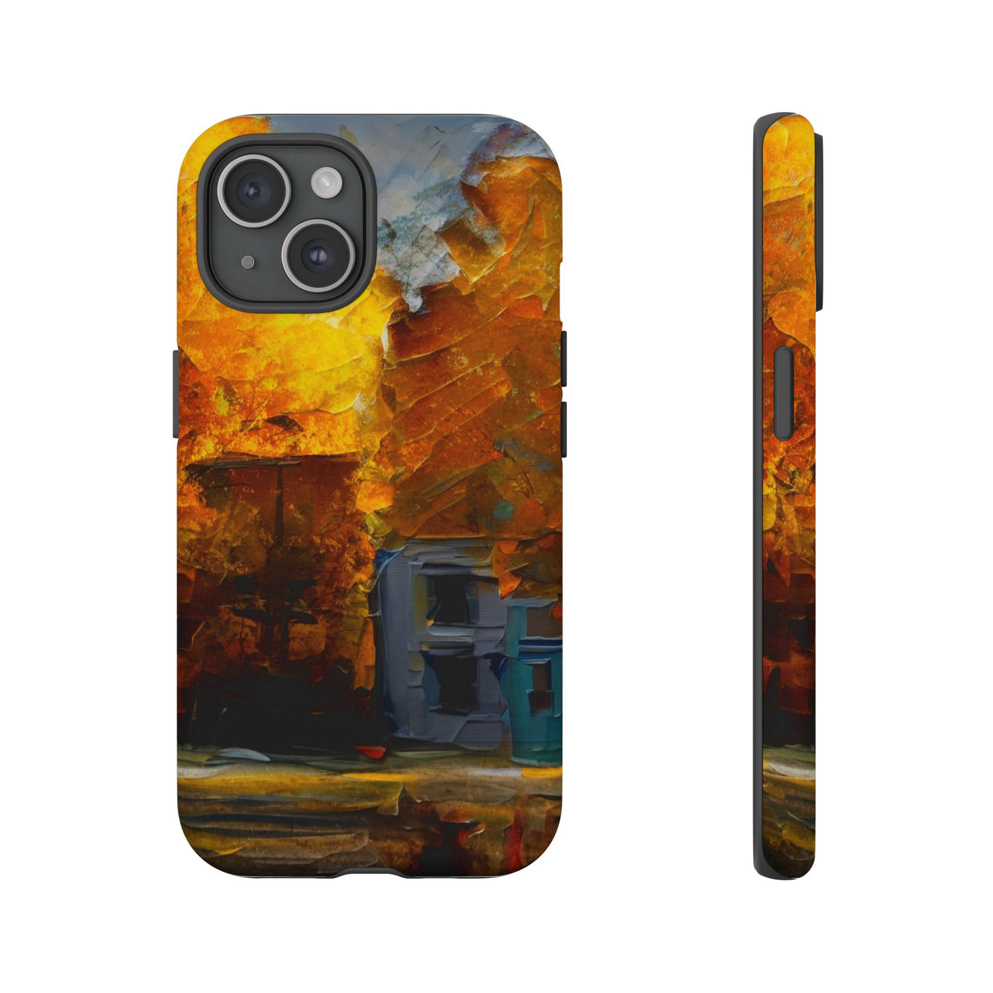 Impact Resistant, Fall Leaves Oil Painting, Cute Phone Cases for Samsung S24, S23, S22, S21, IPhone 15 pro Iphone 14 pro Iphone 13 IPhone 12 Iphone 11