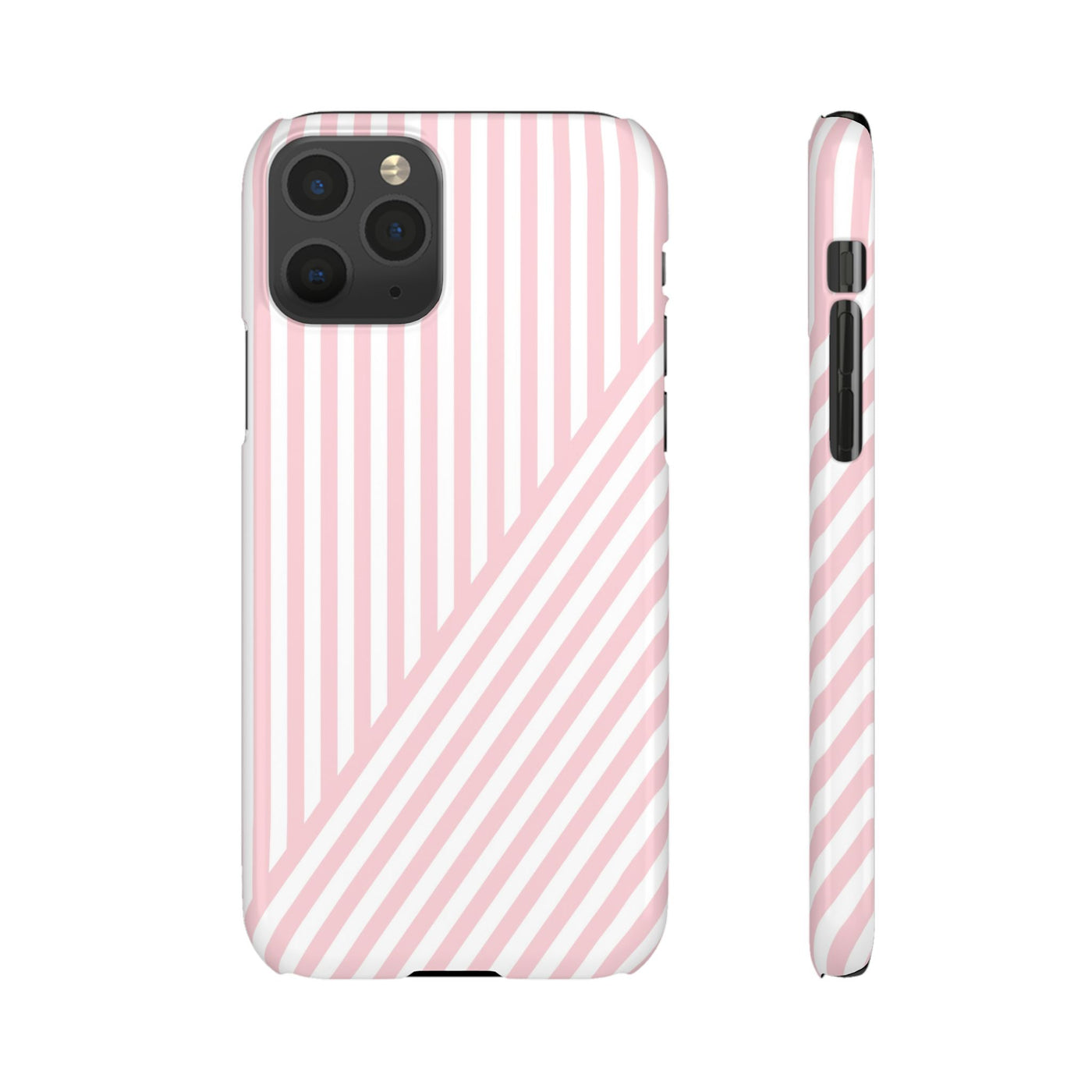 Aesthetic Sweet Pink Stripes Cute Phone Case Sleek Snap - For iPhone 17 Pro Max iPhone 16 Pro iPhone 15 Iphone 14 Plus 13 Pro 12 11 10 Gift
