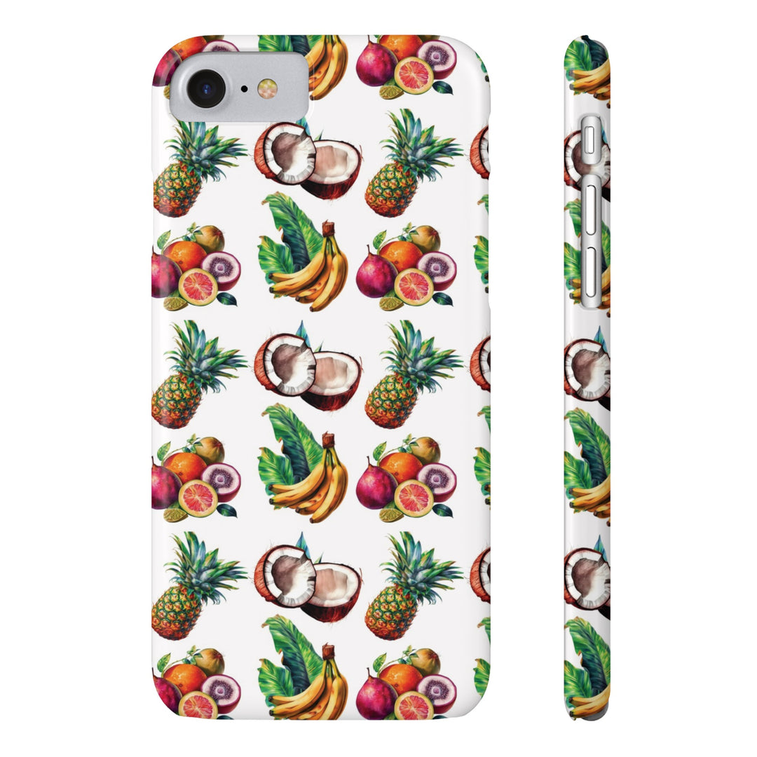 Slim Cute Phone Cases for Iphone - | iPhone 15 Case | iPhone 15 Pro Max Case, Iphone 14 Case, Iphone 14 Pro Max, Iphone 13, Tropical Summer Fruit - Studio40ParkLane