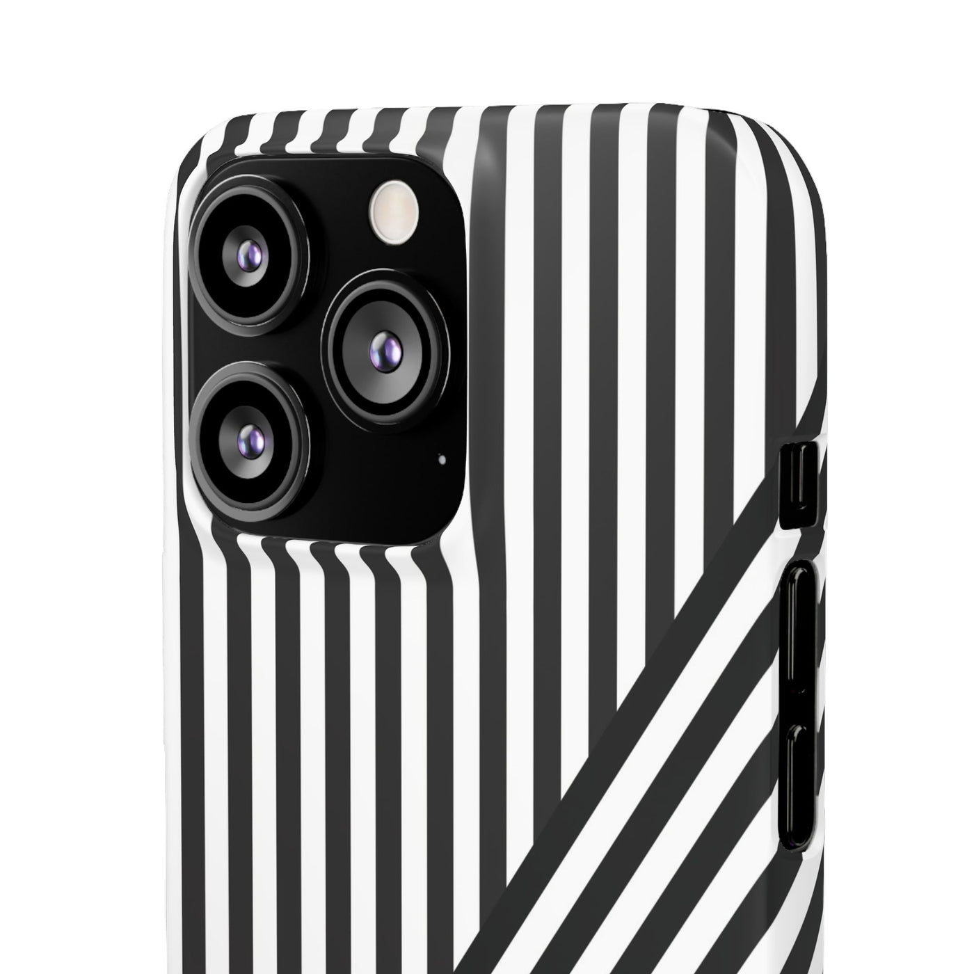 Aesthetic Black White Stripes Cute Phone Case Sleek Snap - For iPhone 17 Pro Max iPhone 16 Pro iPhone 15 Iphone 14 Plus 13 Pro 12 11 10 Gift - Studio40ParkLane