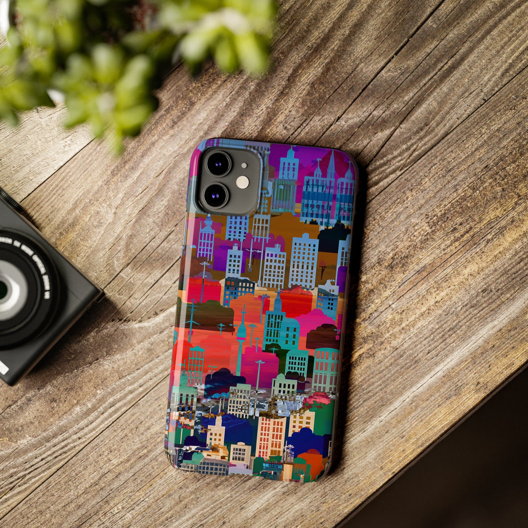 Slim Cute Phone Cases for Iphone - | iPhone 15 Case | iPhone 15 Pro Max Case, Iphone 14 Case, Iphone 14 Pro Max, Iphone 13, Summer Big City - Studio40ParkLane