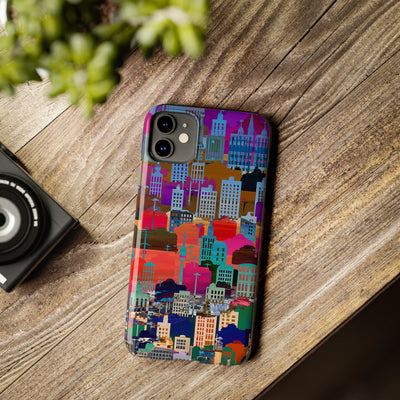 City Skyline Mosaic Slim Cute Phone Cases for Iphone | iPhone 15 Case | iPhone 15 Pro Max Case, Iphone 14, Iphone 14 Pro Max, Iphone 13, 12