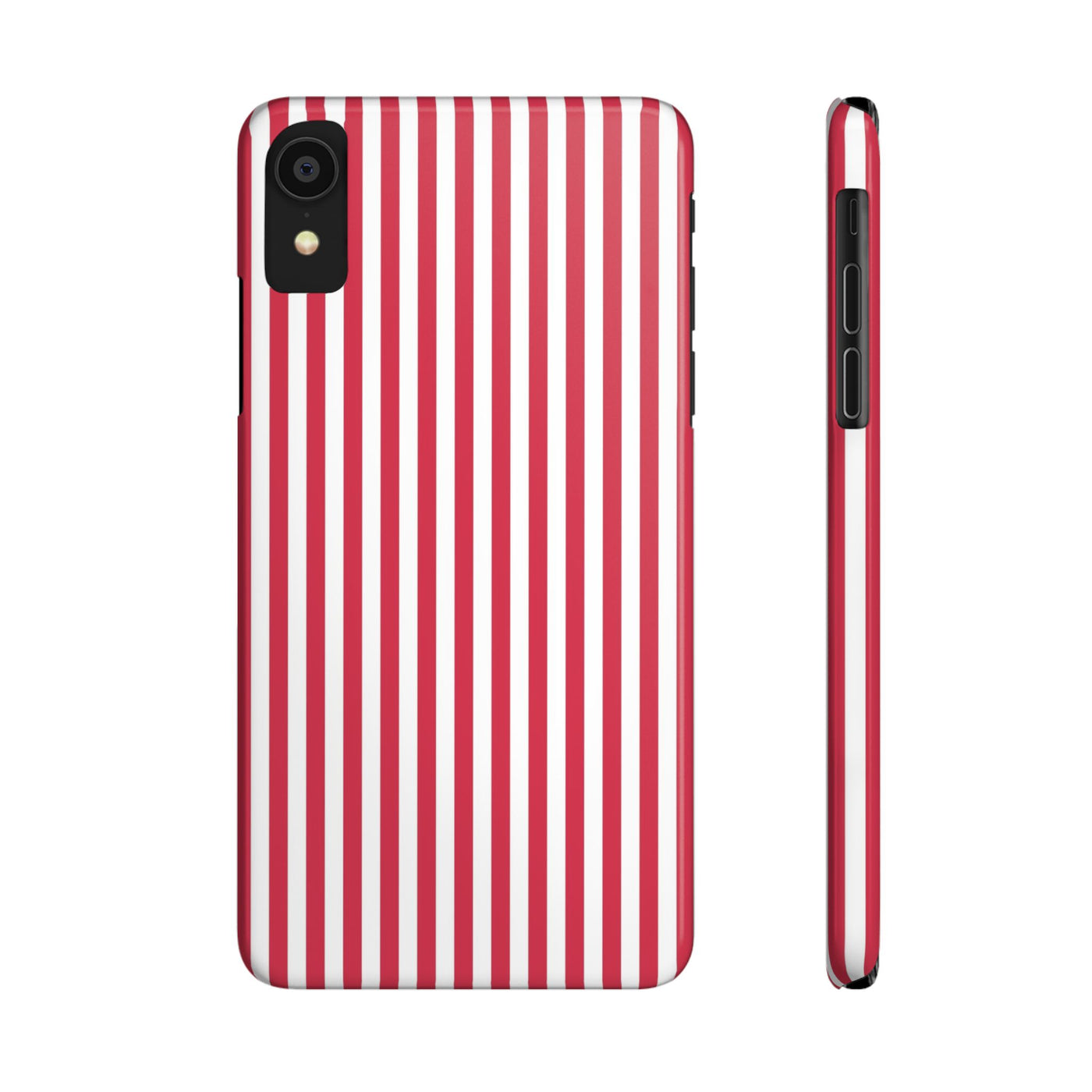 Slim Red Winterberry Striped Cute Phone Case for Iphone 16 - | iPhone 15 Pro Max Case | iPhone 14 Case 13 12 11 10 9 8 7 X XS Gift for Her