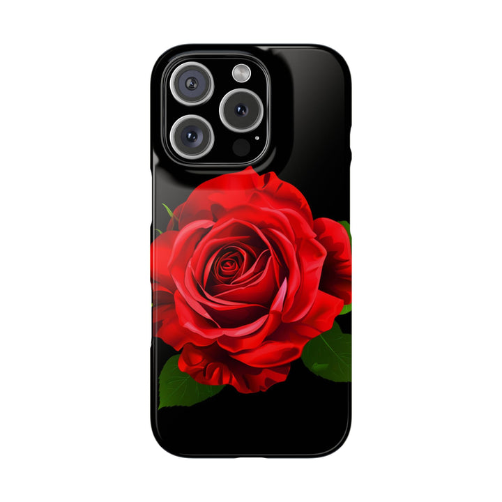 Slim Red Rose Flowers Gift for Her Cute Phone Cases for Iphone 16 Pro Max | iPhone 15 Case | iPhone 15 Pro Max Case, Iphone 14, Iphone 14 Pro Max, Iphone 13 12 11 8 7 - Studio40ParkLane