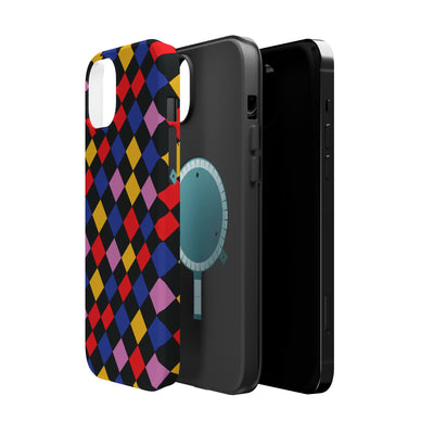 Aesthetic Colorful Checkerboard Tough Magsafe Phone Case - For iPhone 17 Pro Max iPhone 16 Pro iPhone 15 Iphone 14 Plus 13 Pro 12 11 Gift - Studio40ParkLane