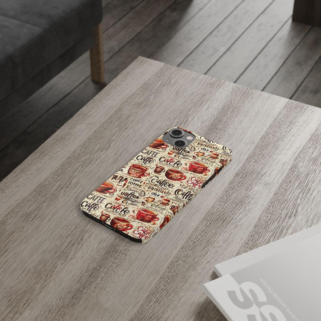 Slim Cute Phone Cases for Iphone - | iPhone 15 Case | iPhone 15 Pro Max Case, Iphone 14 Case, Iphone 14 Pro Max, Iphone 13, Paris Coffee Cup - Studio40ParkLane