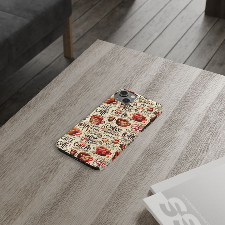 Slim Cute Phone Cases for Iphone - | iPhone 15 Case | iPhone 15 Pro Max Case, Iphone 14 Case, Iphone 14 Pro Max, Iphone 13, Paris Coffee Cup - Studio40ParkLane